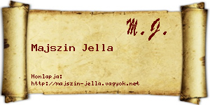 Majszin Jella névjegykártya